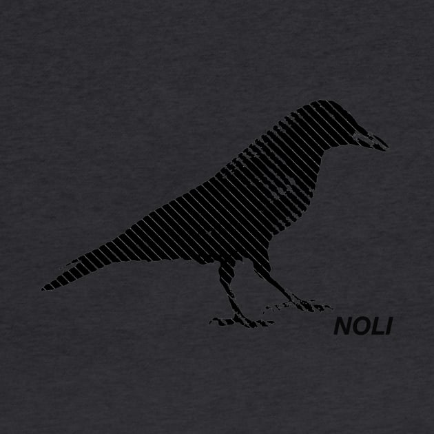 Minimalist Crow Print by NorthOfLongIsland